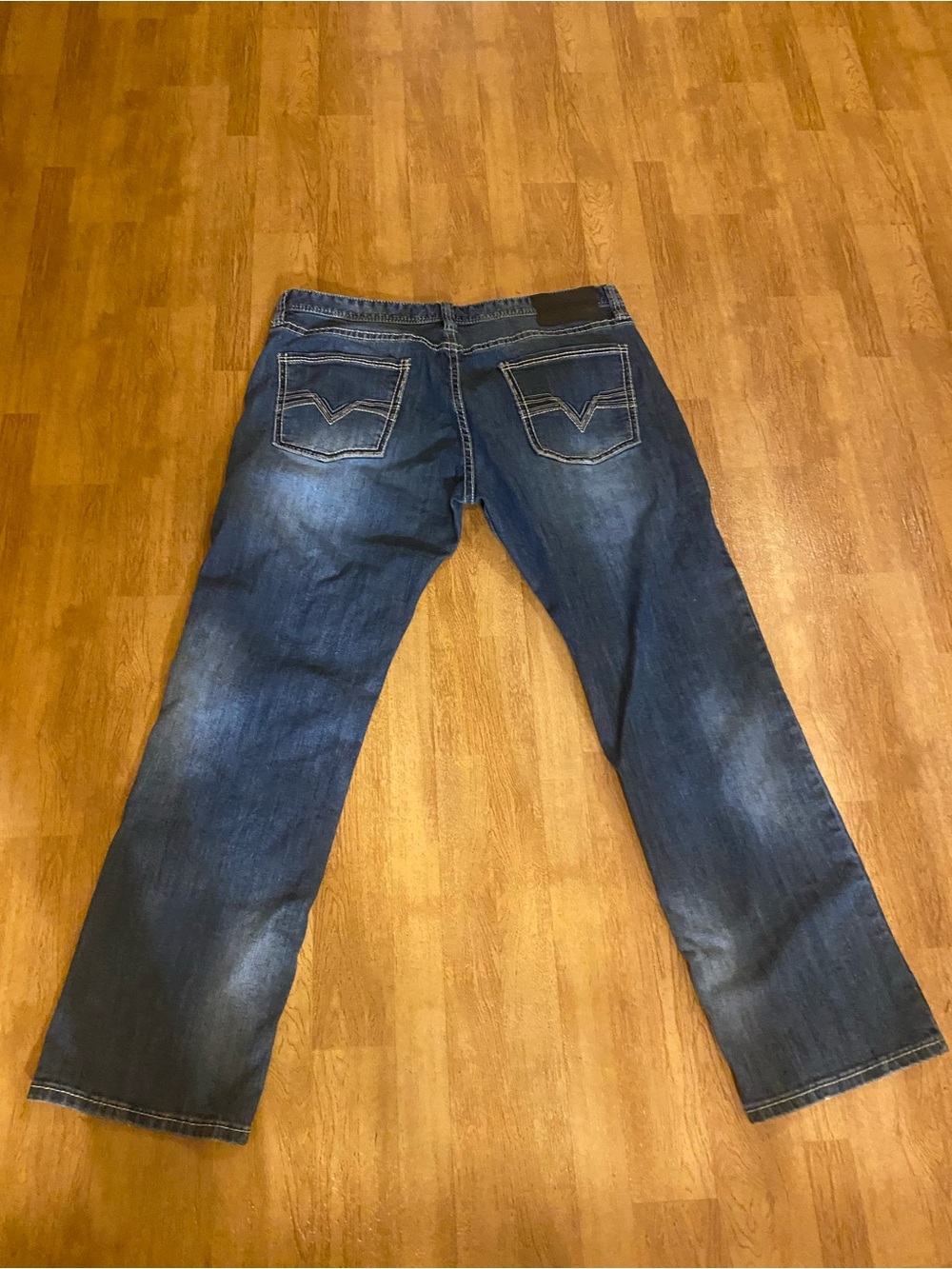 Rock & Roll Denim Revolver Slim Straight Leg Jeans Size 38x30 (Tagged 40x32)